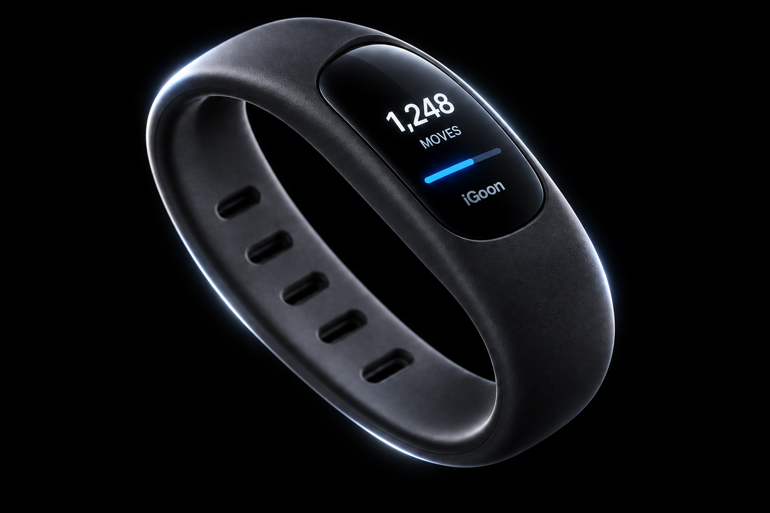 Graphite iGoon bracelet with an integrated movement counter